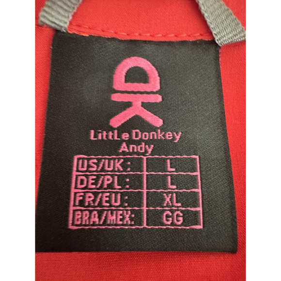 Little Donkey Andy Jacket Convertible Vest Large Cycling Golf Outdoor Red UPF 50 - Picture 2 of 12